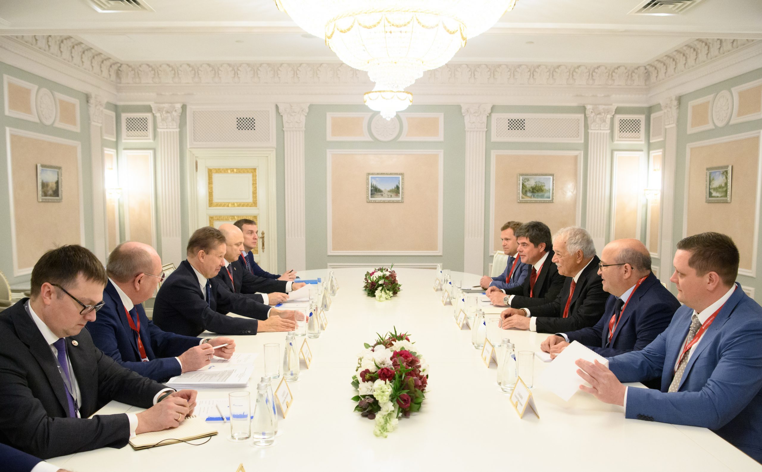SPIEF 2025: working meeting of Alexey Miller with Danilo Durakovic, President of Comita Group of Companies, and Nebojsa Jankovic, Chairman of Board of Managers of Comita Group of Companies, takes place